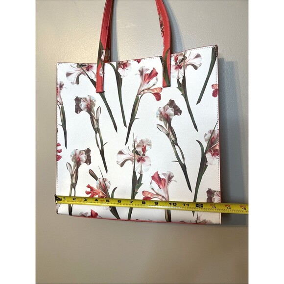Ted Baker London The Icon Floral Print Large Size Tote Bag 13x13.5x4.5 inch Iris - Picture 10 of 16